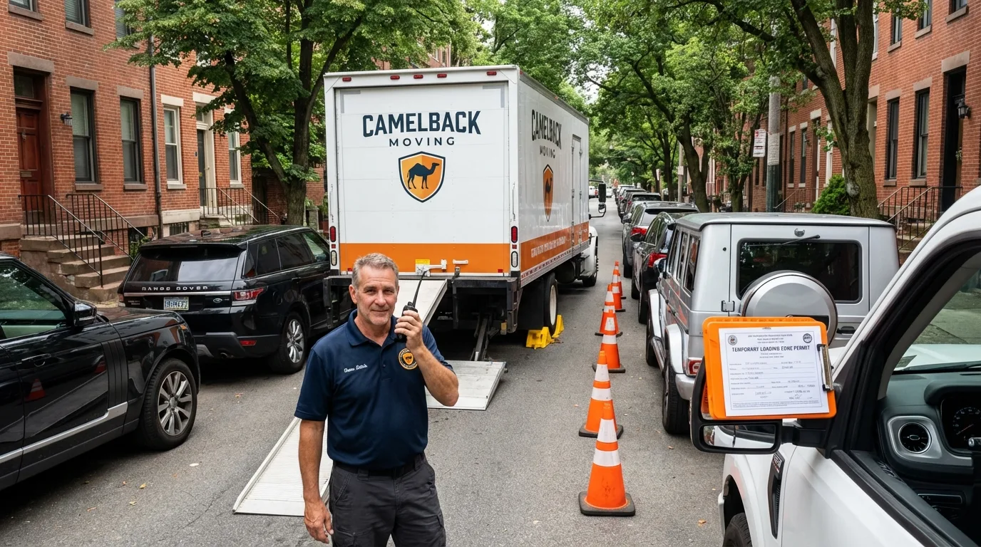City street loading permit setup in Hollis Center, ME